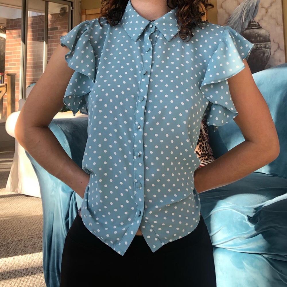 Polka dot blouse